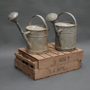 Hungarian galvanised watering cans with rose.