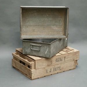 Galvanised steel French storage boxes