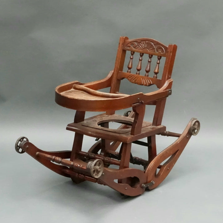 Metamorphic Childs high chair / rocking chair C1900